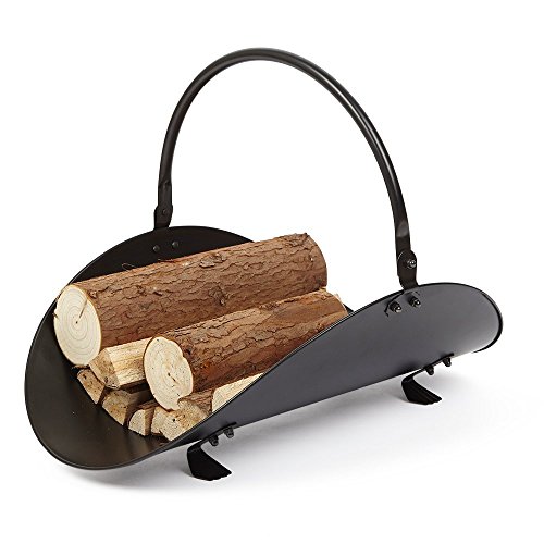 Rocky Mountain Goods Firewood Basket Holder Indoor - Decorative finish metal log holder - Fireplace wood rack is ideal size for indoor use - Assembly wrench included - For modern or classic home - B074SVZKY4